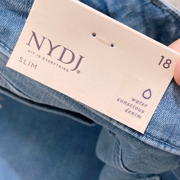 NYDJ Sheri Slim Leg Jeans Camille Wash Size 18 (US 14W) NWT - Picture 6 of 10